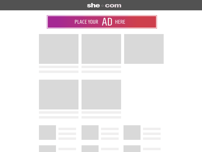Super leaderboard placement spanning the full content width