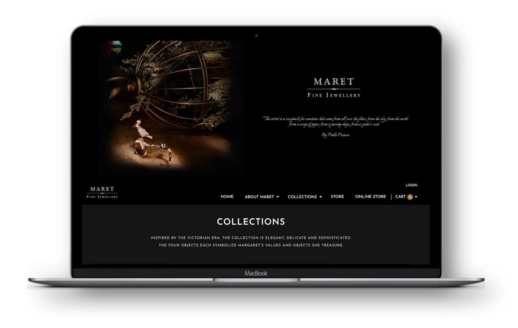 MARET Fine Jewellery eCommerce site